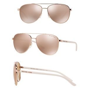 Michael Kors Rose Gold Aviator Sunglasses